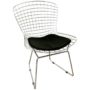 Bertoia side chair - Chrome -black seat