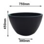 Fiberglass planter - Lily Bowl 32 size